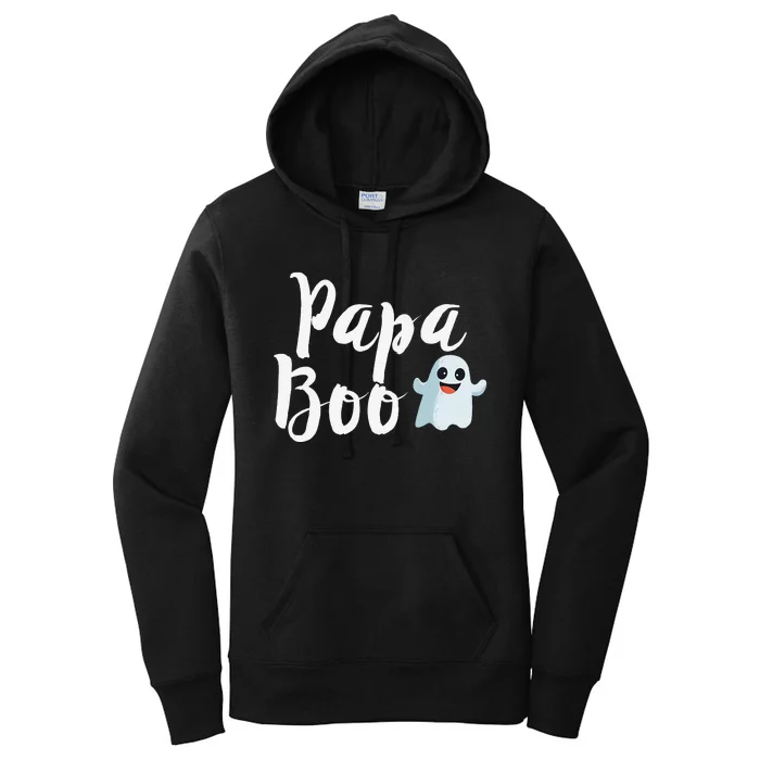 Papa Boo Halloween Family Matching Ghost Dad Women's Pullover Hoodie