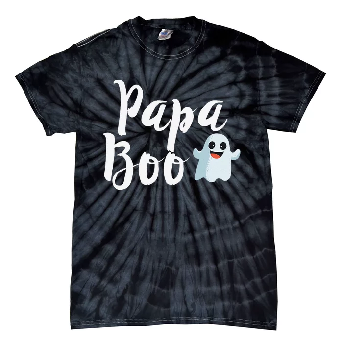 Papa Boo Halloween Family Matching Ghost Dad Tie-Dye T-Shirt