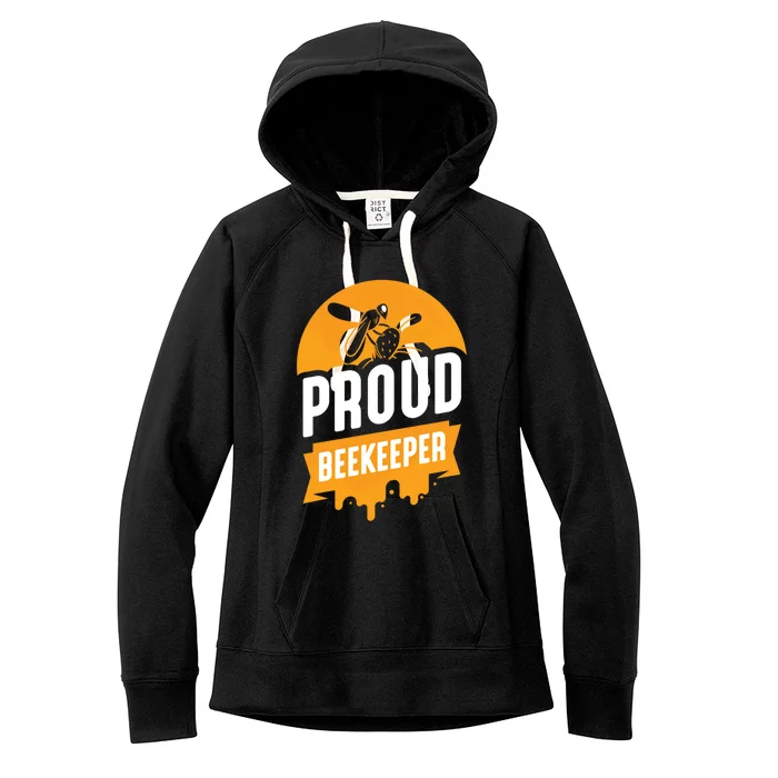 Proud Beekeeper Honeybee Bee Beekeeping Hobby Gift Women's Fleece Hoodie