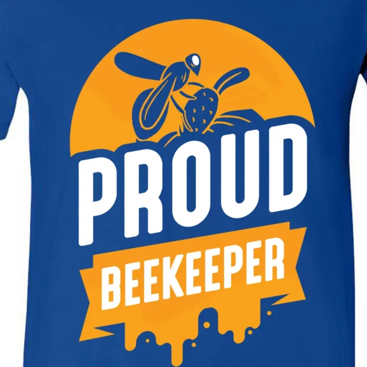 Proud Beekeeper Honeybee Bee Beekeeping Hobby Gift V-Neck T-Shirt