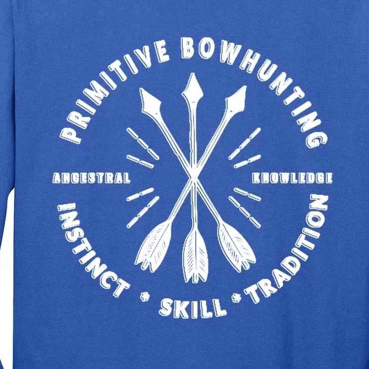 Primitive Bow Hunting Cool Gift Archery Bow Hunter Gift Long Sleeve Shirt