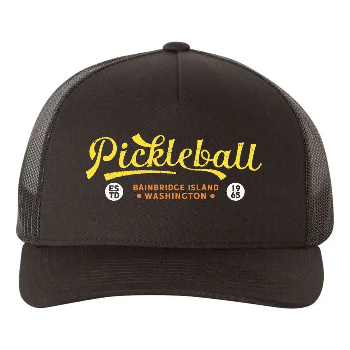 Pickleball Bainbridge Island 1965 Vintage Pickleball Yupoong Adult 5-Panel Trucker Hat