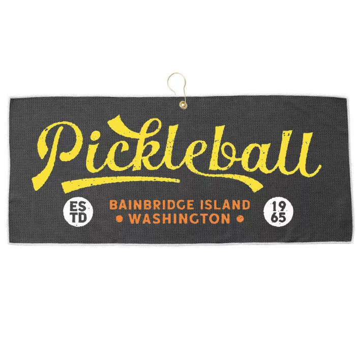 Pickleball Bainbridge Island 1965 Vintage Pickleball Large Microfiber Waffle Golf Towel