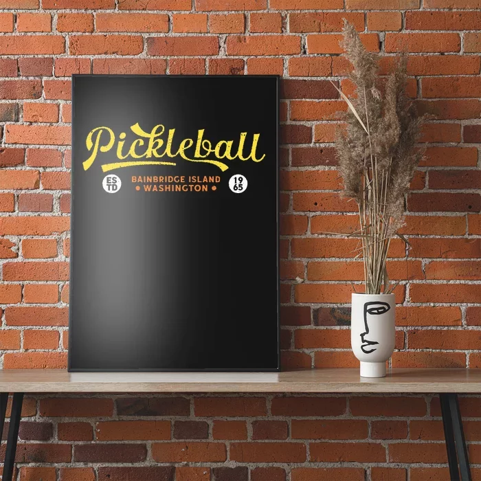 Pickleball Bainbridge Island 1965 Vintage Pickleball Poster