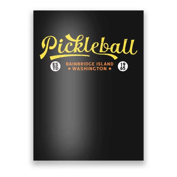 Pickleball Bainbridge Island 1965 Vintage Pickleball Poster