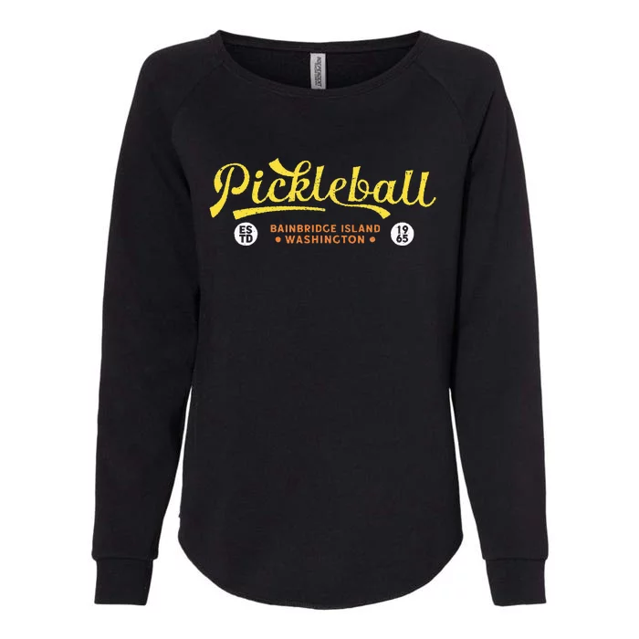 Pickleball Bainbridge Island 1965 Vintage Pickleball Womens California Wash Sweatshirt