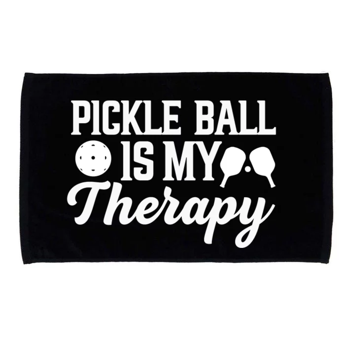 Pickle Ball Is My Therapy Gift For Pickleball Player Team Sport Microfiber Hand Towel