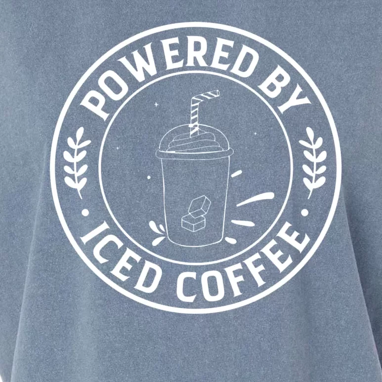 Powered By Iced Coffee Garment-Dyed Women's Muscle Tee