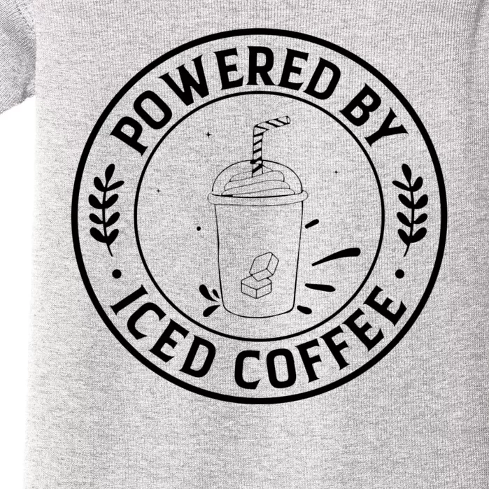 Powered By Iced Coffee Baby Bodysuit