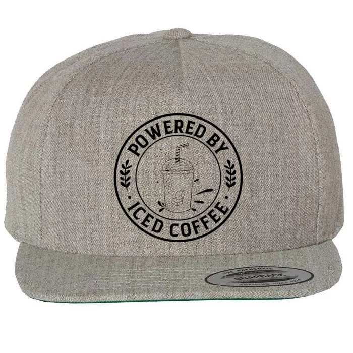 Powered By Iced Coffee Wool Snapback Cap