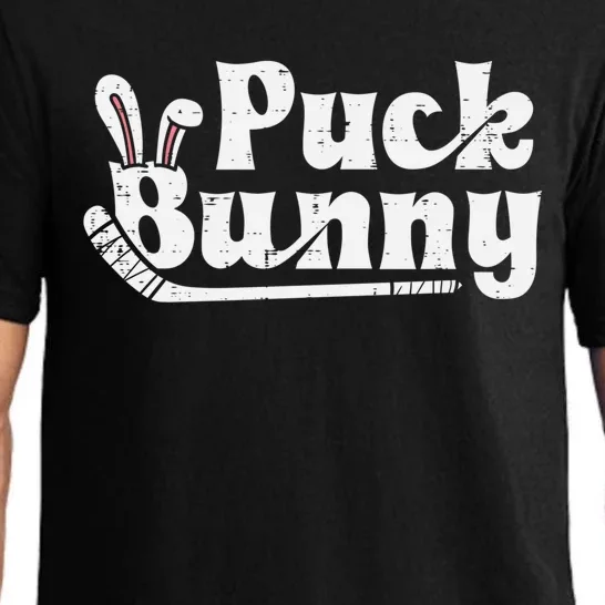 Puck Bunny Ice Hockey Stick Cute Player Meaningful Gift Pajama Set