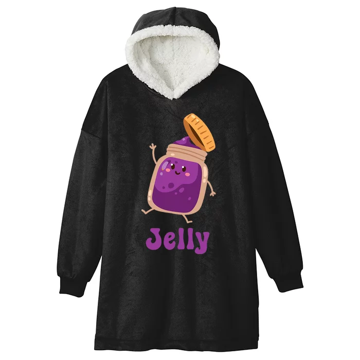 Peanut Butter & Jelly Matching Couple Halloween Best Friends Hooded Wearable Blanket