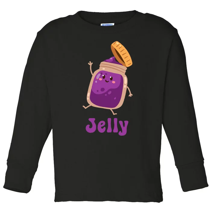 Peanut Butter & Jelly Matching Couple Halloween Best Friends Toddler Long Sleeve Shirt