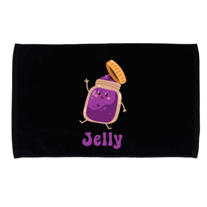 Peanut Butter & Jelly Matching Couple Halloween Best Friends Microfiber Hand Towel