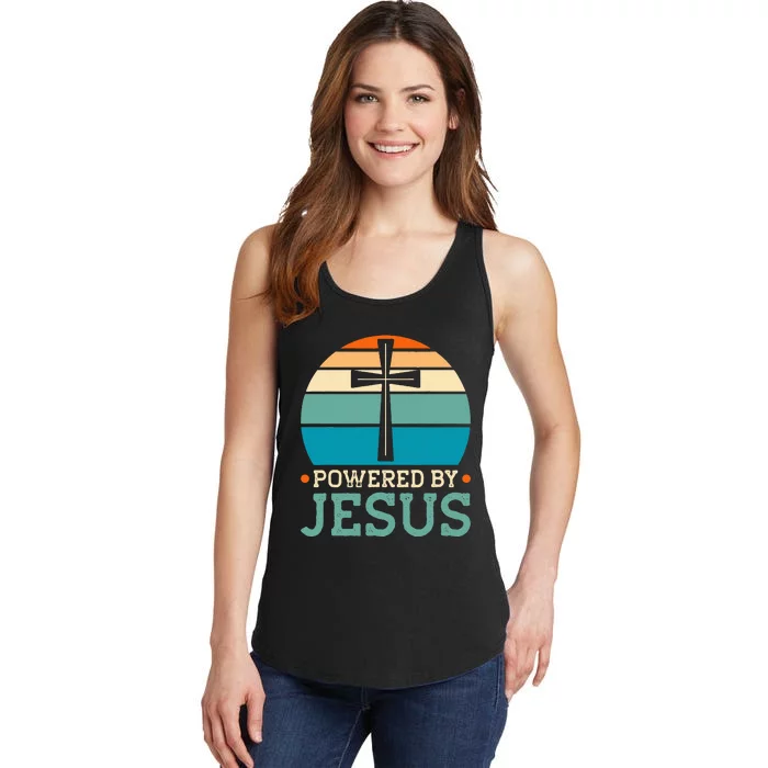 Powered By Jesus Ladies Essential Tank