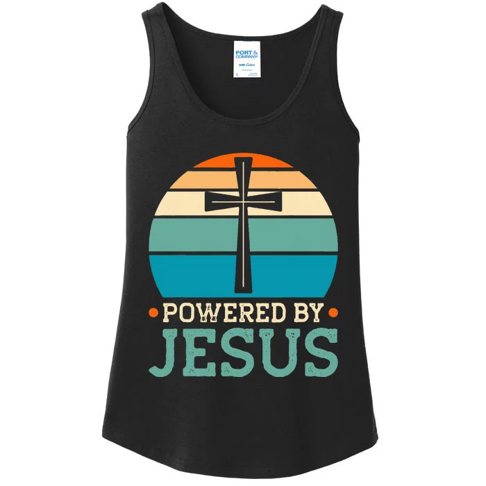 Powered By Jesus Ladies Essential Tank