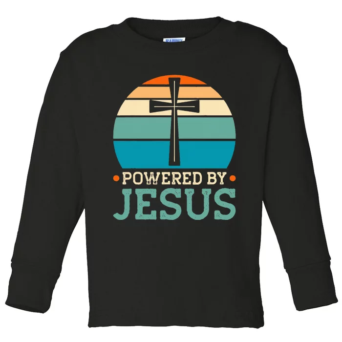 Powered By Jesus Toddler Long Sleeve Shirt