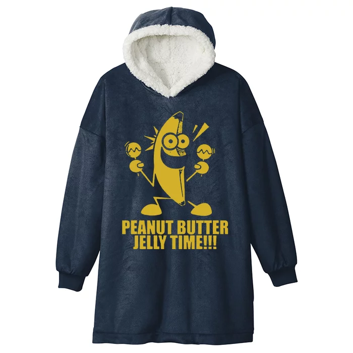 Peanut Butter Jelly Time Banana Hooded Wearable Blanket