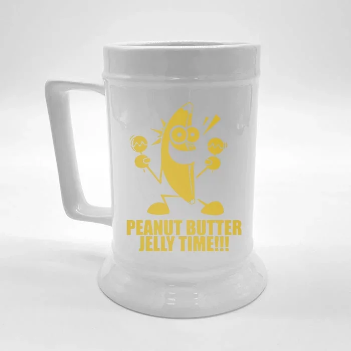 Peanut Butter Jelly Time Banana Front & Back Beer Stein