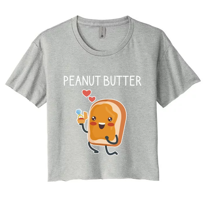 Peanut Butter Jelly Matching Couples Lover Halloween Gift Women's Crop Top Tee