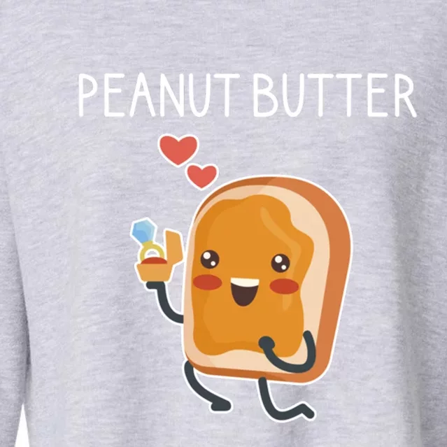 Peanut Butter Jelly Matching Couples Lover Halloween Gift Cropped Pullover Crew