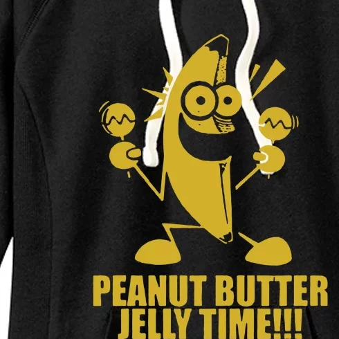 Peanut Butter Jelly Time Banana Women's Fleece Hoodie