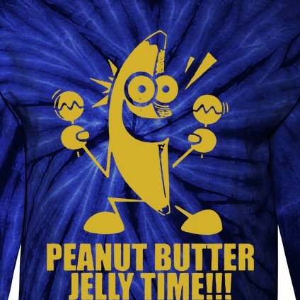 Peanut Butter Jelly Time Banana Tie-Dye Long Sleeve Shirt