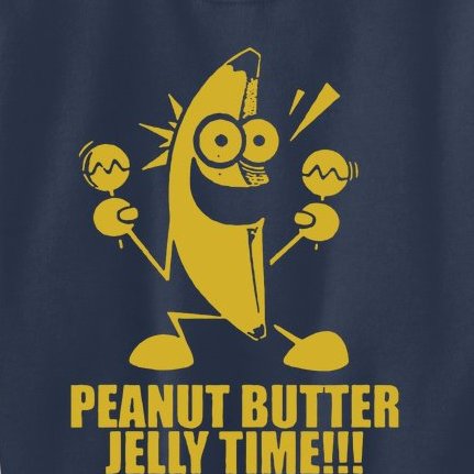 Peanut Butter Jelly Time Banana Kids Sweatshirt