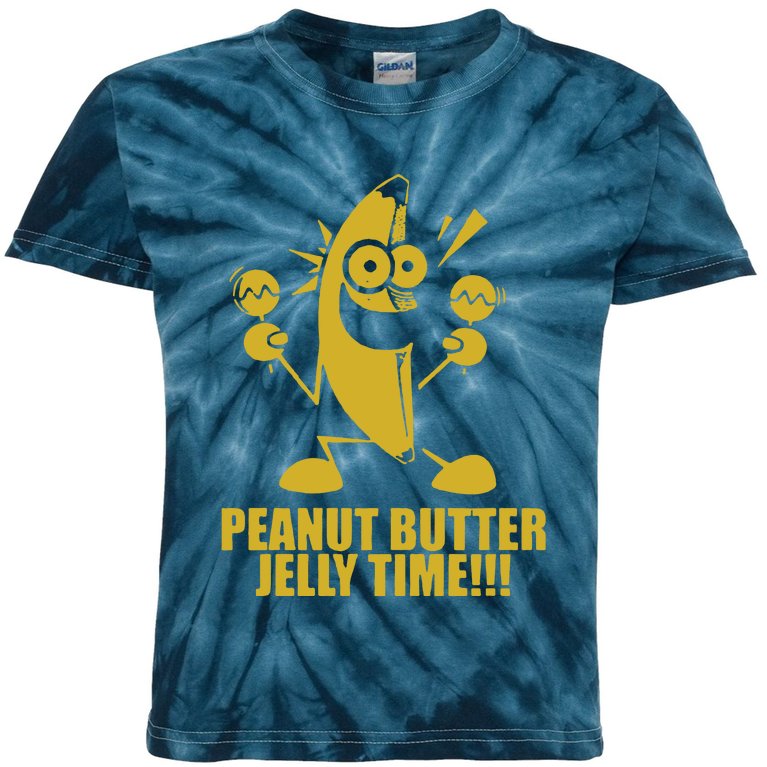 Peanut Butter Jelly Time Banana Kids Tie-Dye T-Shirt