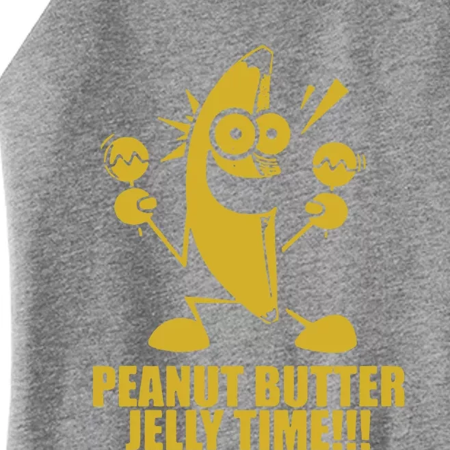 Peanut Butter Jelly Time Banana Women’s Perfect Tri Rocker Tank