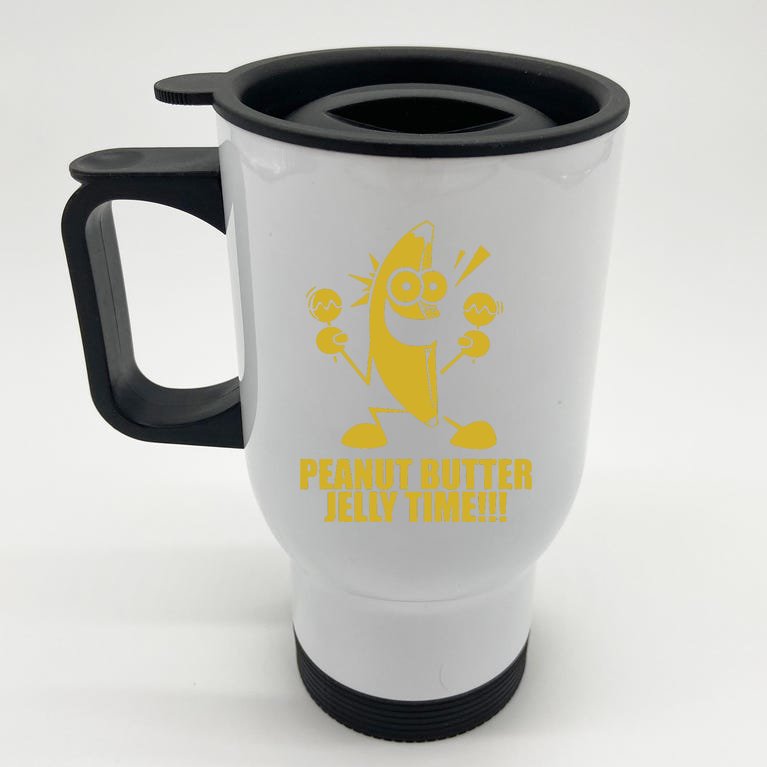 Peanut Butter Jelly Time Banana Stainless Steel Travel Mug