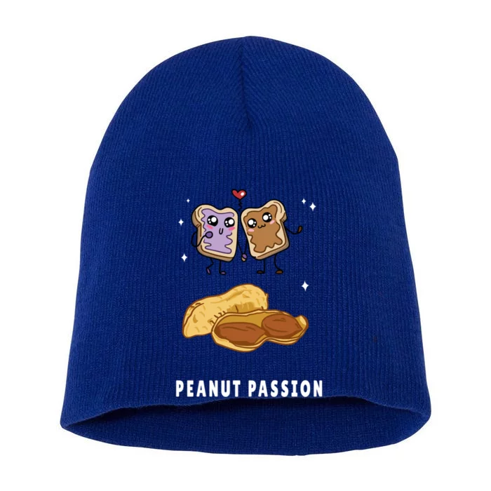 Peanut Butter Jelly Nuts Lovers Cute Breakfast Sweet Foodies Gift Short Acrylic Beanie