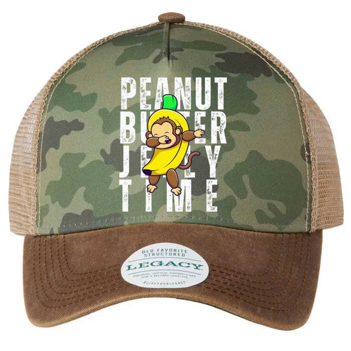 Peanut Butter Jelly Time Monkey Dancing In A Banana Legacy Tie Dye Trucker Hat