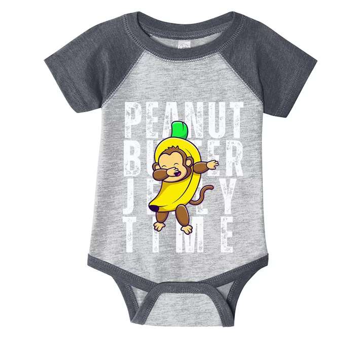 Peanut Butter Jelly Time Monkey Dancing In A Banana Infant Baby Jersey Bodysuit