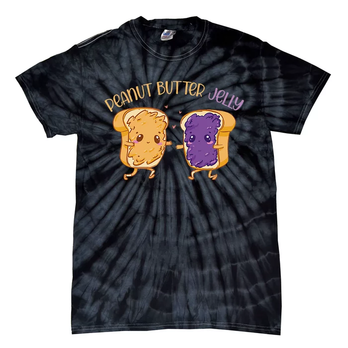 Peanut Butter Jelly Matching Couples Lover Halloween Tie-Dye T-Shirt