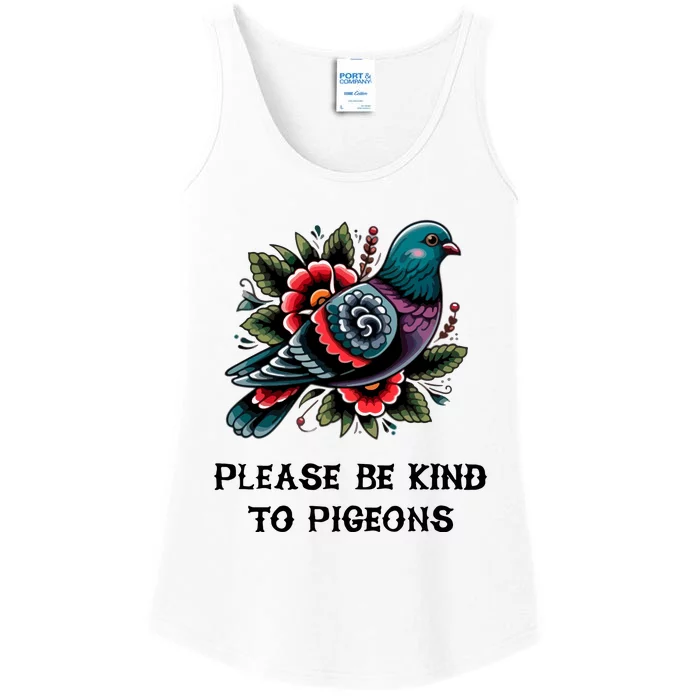 Please Be Kind To Pigeons Ladies Essential Tank