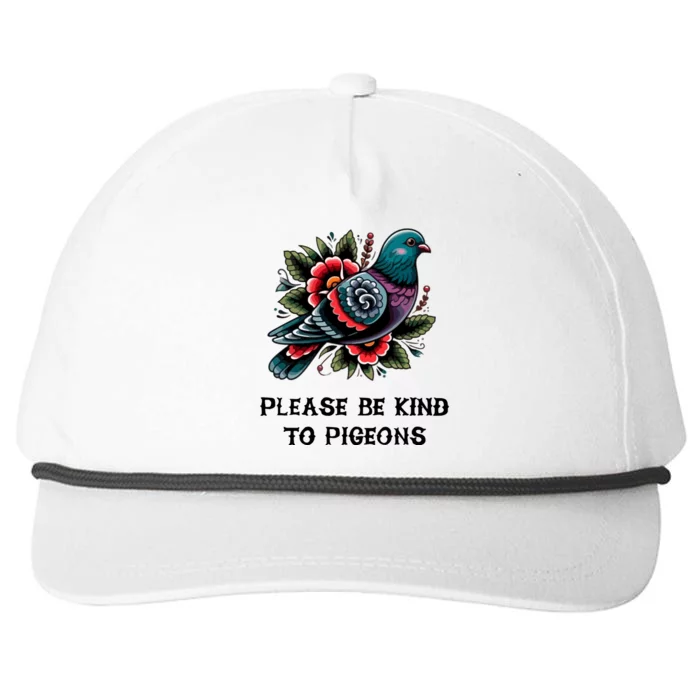 Please Be Kind To Pigeons Snapback Five-Panel Rope Hat