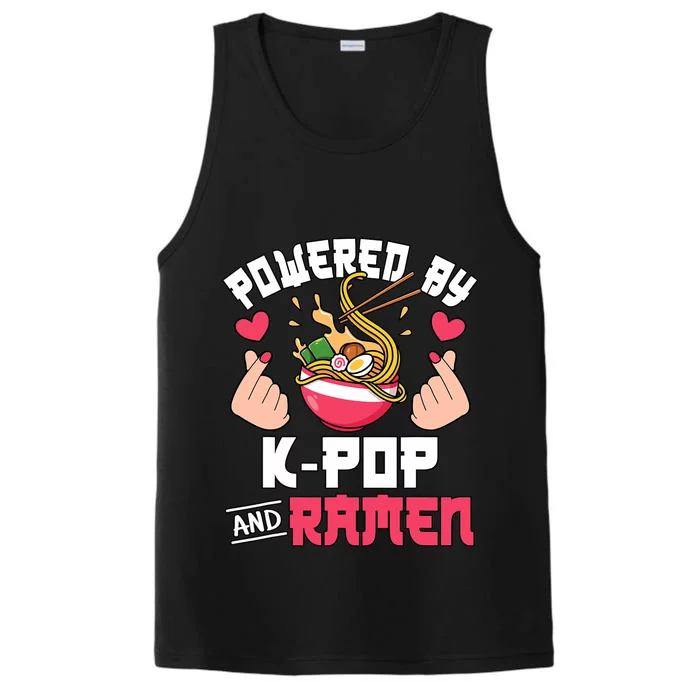 Powered By Kpop And Ramen Cute Kpop Music Anime Lover Performance Tank