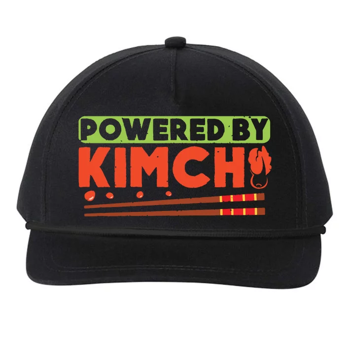 Powered By Kimchi Korean Asian Food Lovers Snapback Five-Panel Rope Hat