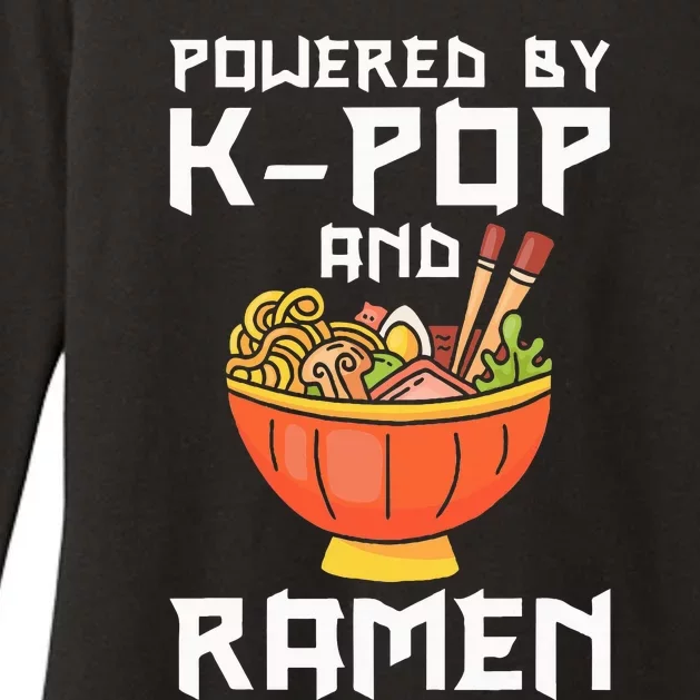 Powered By Kpop And Ra Kpop Merch Merchandise Womens CVC Long Sleeve Shirt