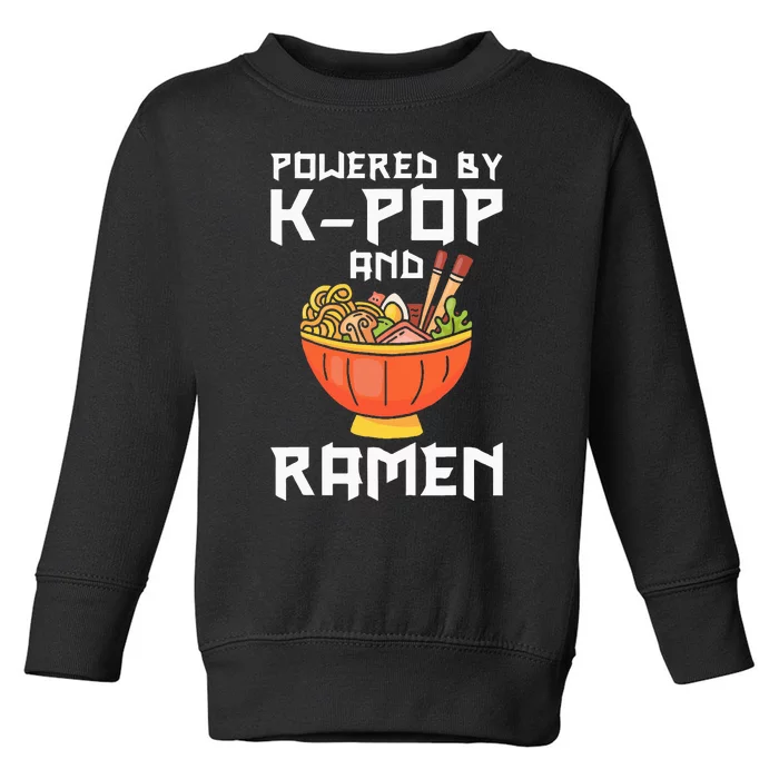 Powered By Kpop And Ra Kpop Merch Merchandise Toddler Sweatshirt