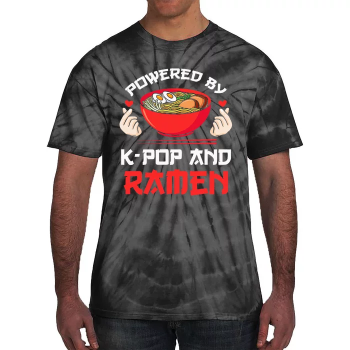 Powered by Kpop and Ra Kpop Merch Merchandise Gift Tie-Dye T-Shirt