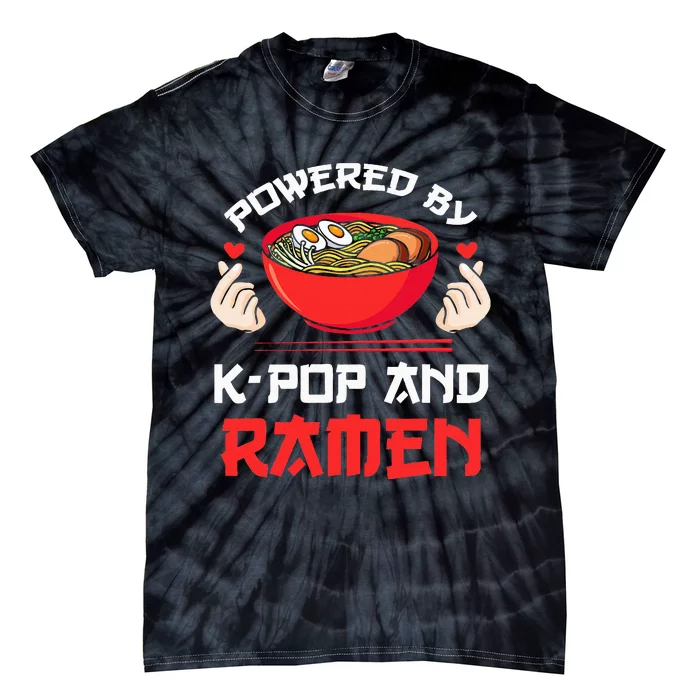 Powered by Kpop and Ra Kpop Merch Merchandise Gift Tie-Dye T-Shirt