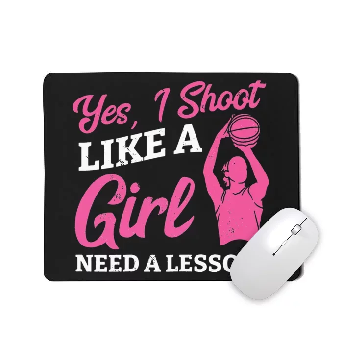 Playing Basketball Like A Girl Baller Basketball Player Girl Mousepad