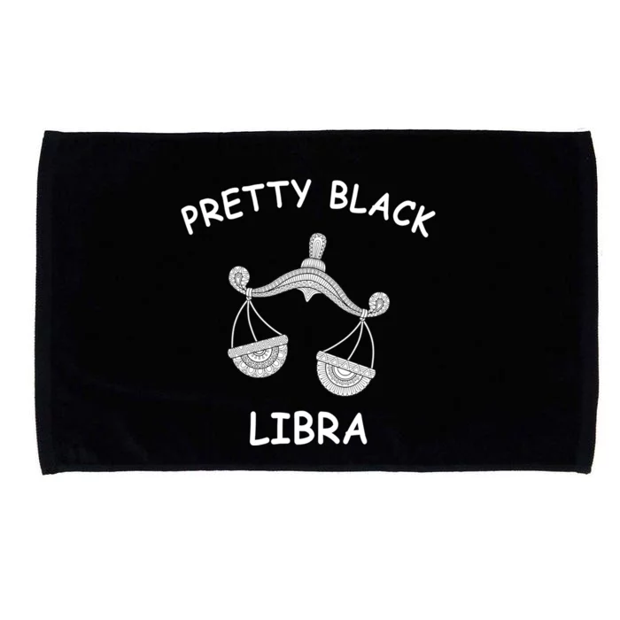 Pretty Black Libra Zodiac Sign Image Gift Microfiber Hand Towel