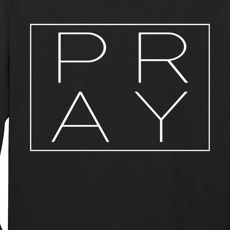 Pray Boxed Logo Tall Long Sleeve T-Shirt