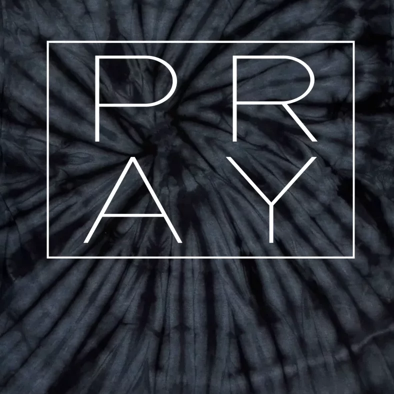 Pray Boxed Logo Tie-Dye T-Shirt