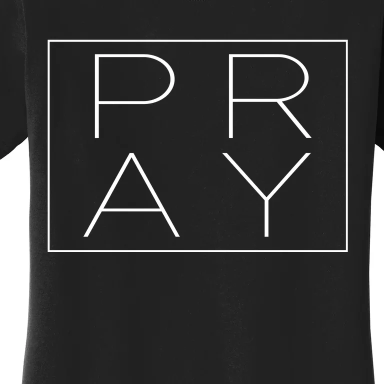 Pray Boxed Logo Women's T-Shirt