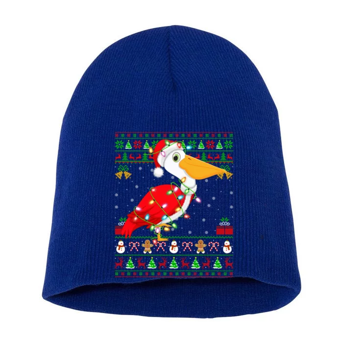 Pelican Bird Lover Matching Ugly Pelican Christmas Gift Short Acrylic Beanie