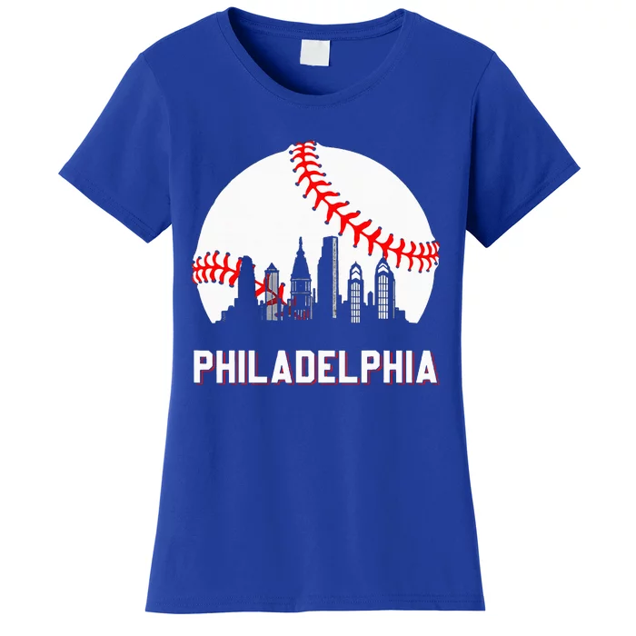 P.H.I.L.L.Y Baseball Leopard Heart Baseball Women's T-Shirt